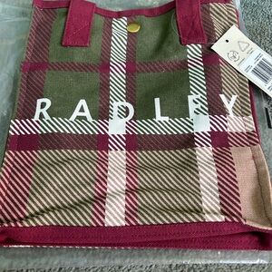 RADLEY LONDON Red and Cream Zigzag Tote